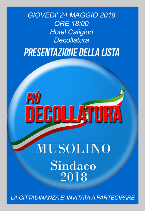 Invito alla presentazione della lista Più Decollatura