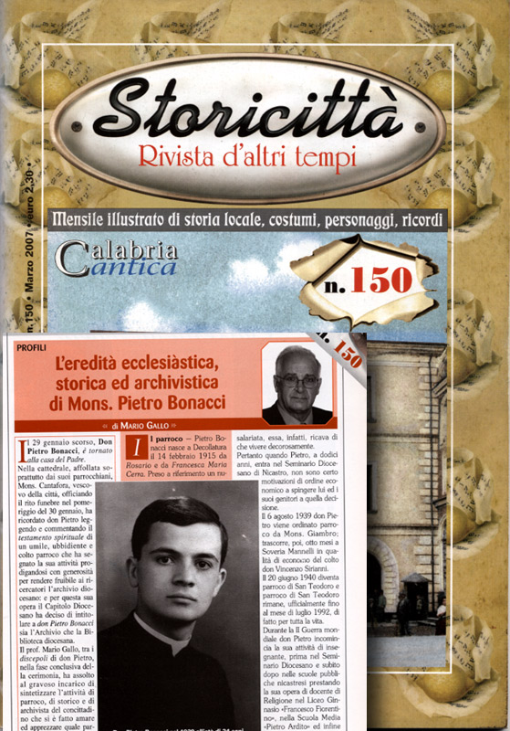 Eredità ecclesiastica e storica di Mons. Pietro Bonacci