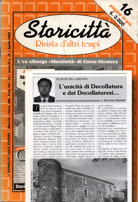 L'unicità di Decollatura