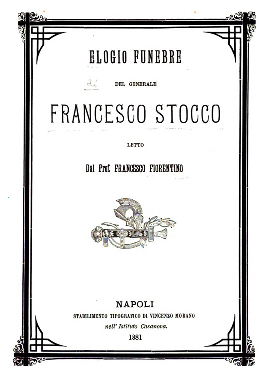 Elogio funebre del Generale Stocco